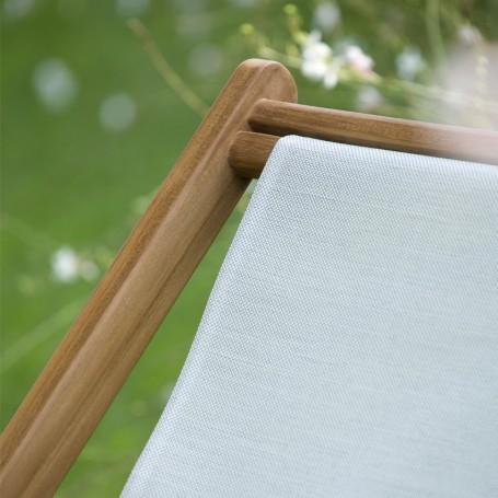 Image du produit Les Jardins Chilienne MARINA en teck et toile Batyline écrue CTTR621+TB00621 (105 cm)