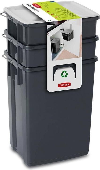 Produktbild Curver Bioboxrefuse Bin Set 3pcs Anthracite (6 l)