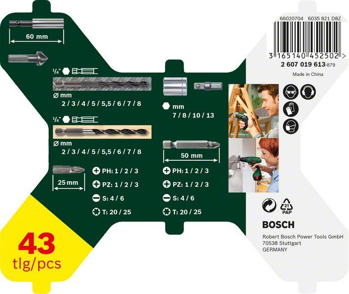 Immagine prodotto Bosch Zubehör Set di punte esagonali X-Line 43 pezzi (2 mm, 3 mm, 4 mm, 5 mm, 5,5 mm, 6 mm, 7 mm, 8 mm)