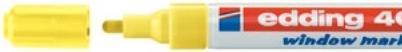 Image du produit Edding 4095 Marqueur de fenêtre (Jaune, 3 mm, 1 x)
