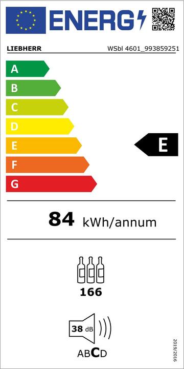 Label énergétique Liebherr GrandCru WSbl 4601