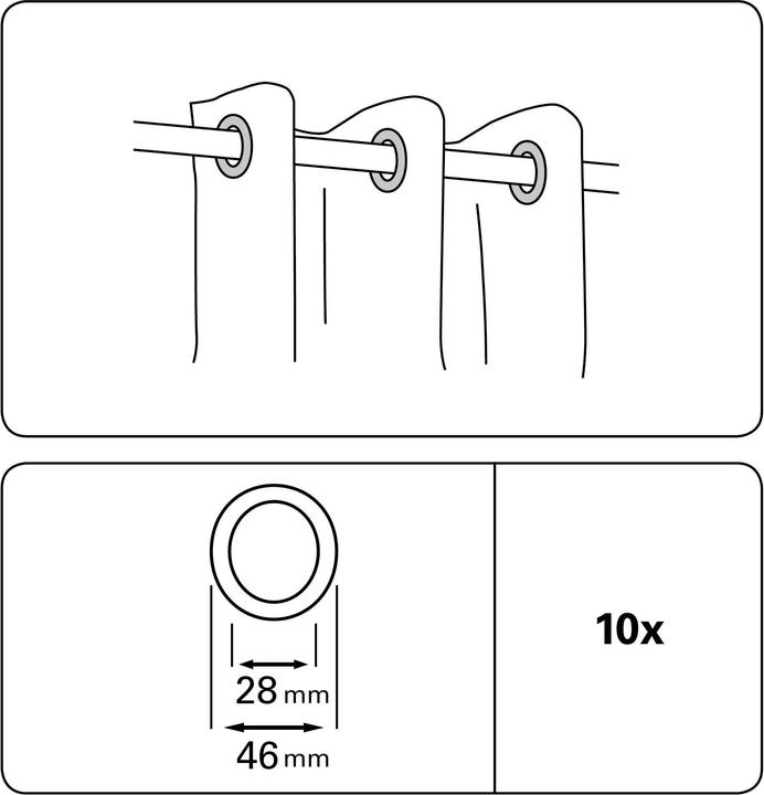 Produktbild Gardinia Stoffösen klein 4,6 / 2,8