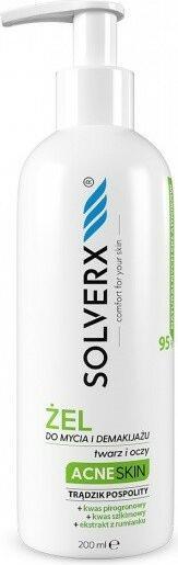 Immagine prodotto Solverx Gel detergente e struccante per la pelle acneica del viso (Struccante, 200 ml)