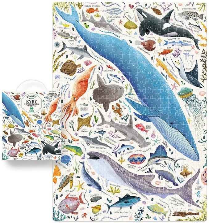 Image du produit Czuczu Puzzle de poissons et d'animaux aquatiques, 500 pièces (500 pièces)