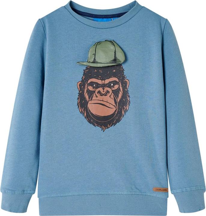 Immagine prodotto VidaXL Felpa da bambino blu medio 104,Materiale: 92% cotone. 8 (104)