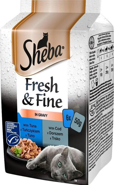 Immagine prodotto Sheba Mini piatti di pesce in salsa Fresh & Fine 6 x 50g (Senior, 6 pz., 300 g)