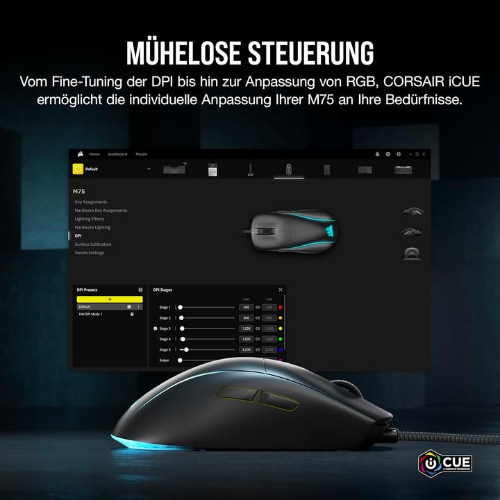 Produktbild Corsair M75 (Kabelgebunden)