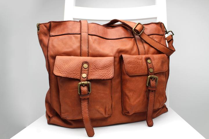 Image du produit Only-Bags.Store Sac en cuir, grand sac en cuir souple, sac à bandoulière, sacs bruns