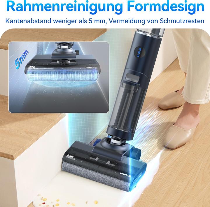 Actual product image Jonr ED12 Pro Wet Dry Vacuum Cleaner 3-in-1 Vacuum Cleaner Cordless,Double-sided edge cleaning,9kPa