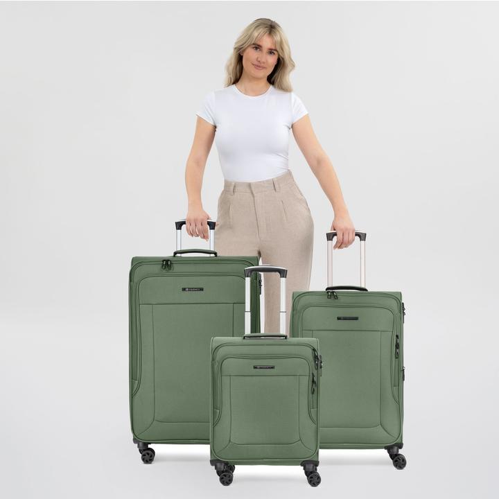Image du produit Franky Melbourne 3.0 Set de valises à 4 roulettes 3pcs avec soufflet extensible (180 l, XL (à partir de 115l))