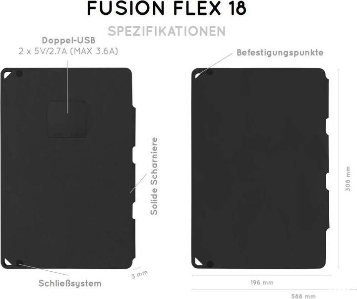 Produktbild Sunslice Tragbares Solarpanel "Fusion Flex 18" (18 W, 0.39 kg)