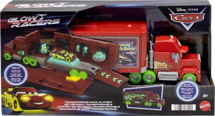 Actual product image Mattel Glow Racers Transforming Mack Playset