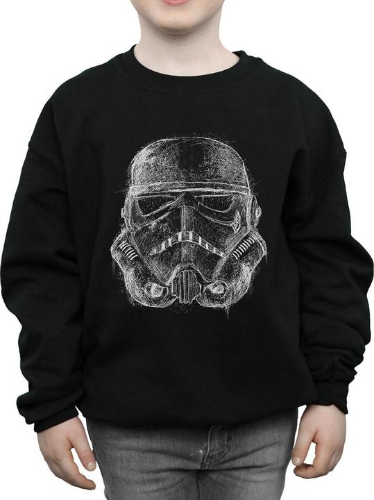 Produktbild Star Wars Stormtrooper Scribble Helmet Sweatshirt Jungen (152, 158)