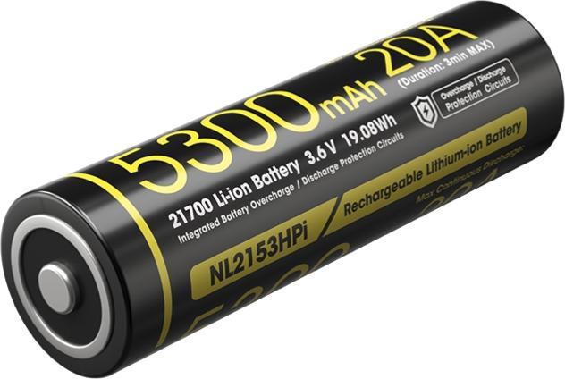Immagine prodotto Nitecore Presa Per Batteria Agli Ioni Di Litio Da 3,6v (1 pz., 21700, 5300 mAh)