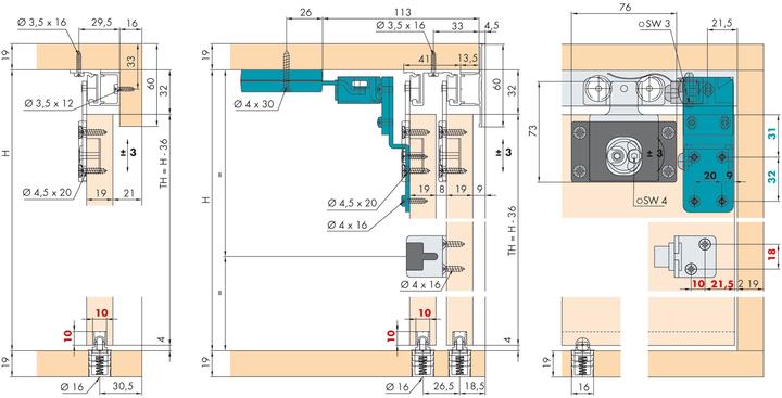 Actual product image HAWA Sliding door set combino