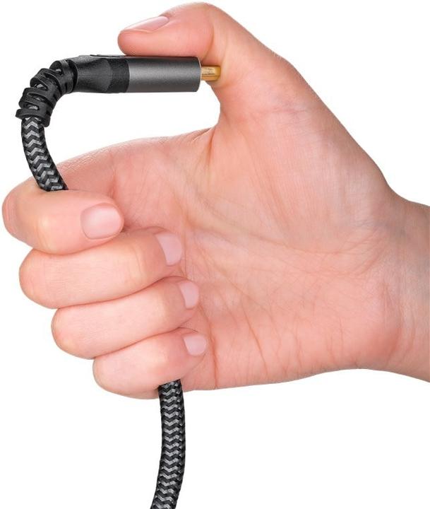 Productafbeelding Goobay Ultrahigh-speed HDMI-kabel, 0,5 m, Sharkskin grijs (0.50 m, HDMI)