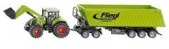Actual product image Siku Tractor with front loader, dolly and dump body