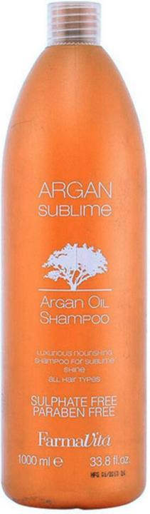 Immagine prodotto Farmavita Shampoo all'olio di Argan Sublime, Kvinder, Proffesionelle, Shampo, Følsomt hår, Alle farver, 1000 (1000 ml, Shampoo liquido)