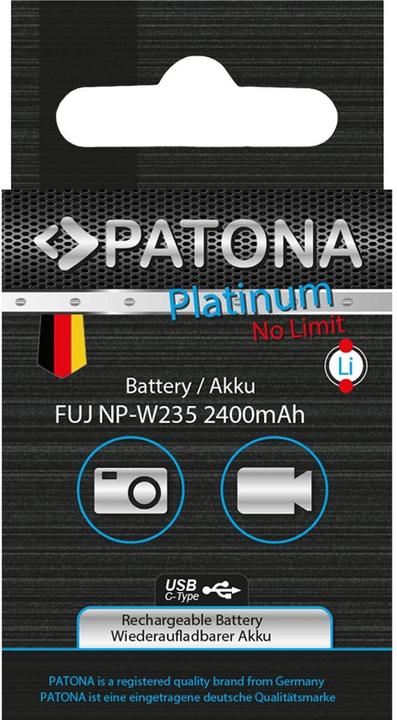 Image du produit Patona Platinum Fuji NP-W235 USB-C (Batterie)