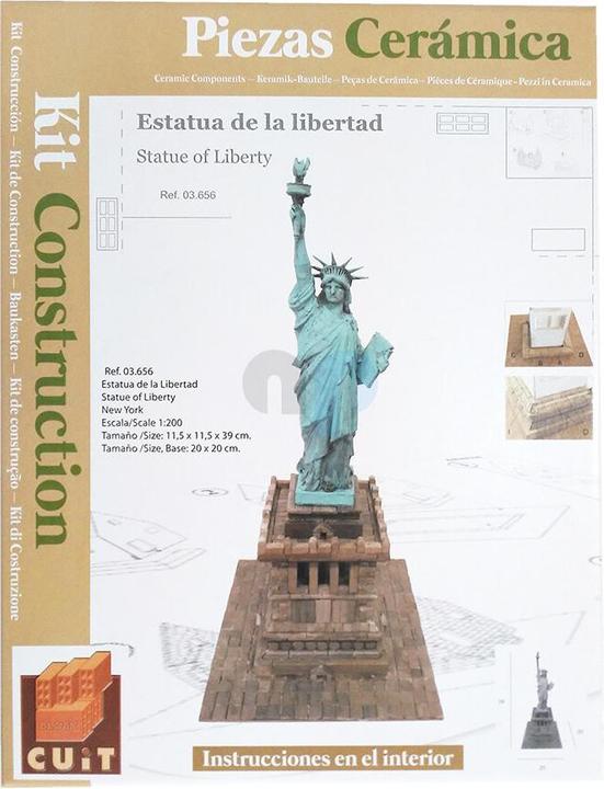 Actual product image Block Cuit. 3D ceramic model kit - Statue of Liberty New York (11.5 x 39 x 11.5 cm)