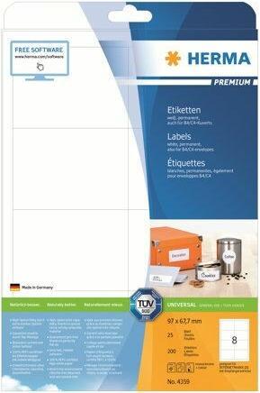 Actual product image HERMA Universal labels A4