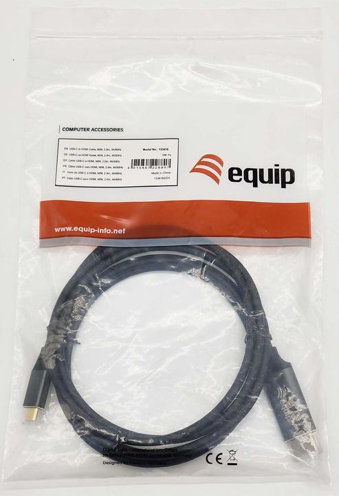 Image du produit equip HDMI - USB type-C (2 m, HDMI, USB Type C)