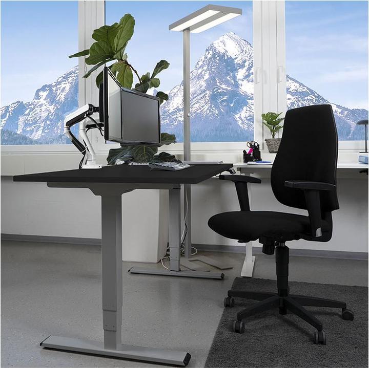 Image du produit Contini höhenverstellbarer Bürotisch 1.6x0.8m Schwarz / Gestell dunkelgrau