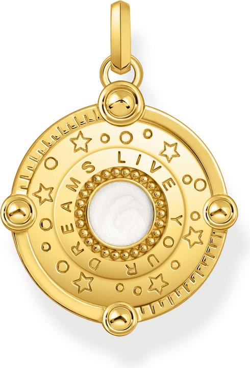 Produktbild Thomas Sabo Kettenanhänger mit Halbmond und bunten Steinen vergoldet (925er Silber, Emaille)