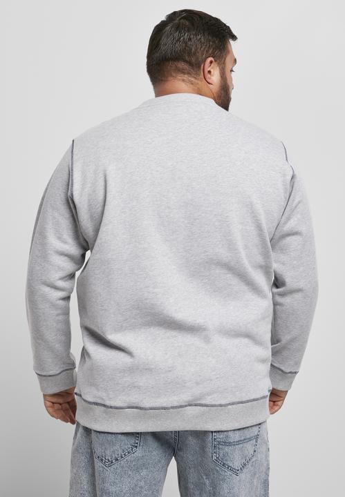 Actual product image Urban Classics Organic Contrast Flatlock Stitched Crew - 12226 (S)