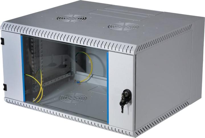 Produktbild EFB Elektronik 19" Wandgehäuse 21HE, schwenkend, 2-teilig, RAL7035, Tiefe 600 mm (21 HE, 19 Zoll Rack)