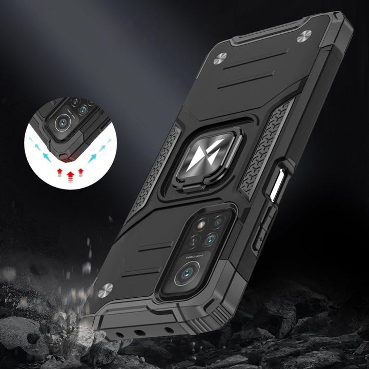 Actual product image Wozinsky Ring Armor Case Kickstand Tough Rugged Cover for Samsung Galaxy A72 4G red (Samsung Galaxy A72)