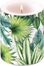Image du produit Ambiente Bougie Grande Feuille Tropicale Blanc