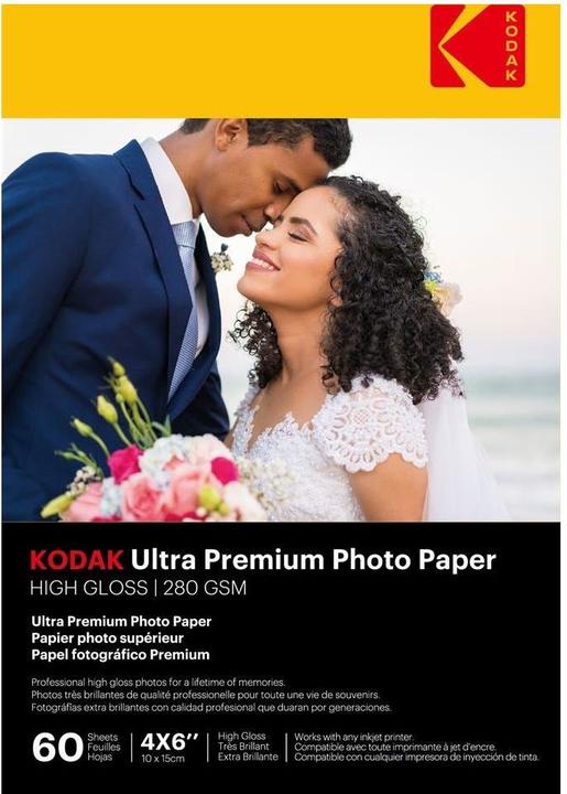 Produktbild Kodak Ultra Premium Photo 60 Blatt 280gs (280 g/m², 10 x 15 cm, 60 x)