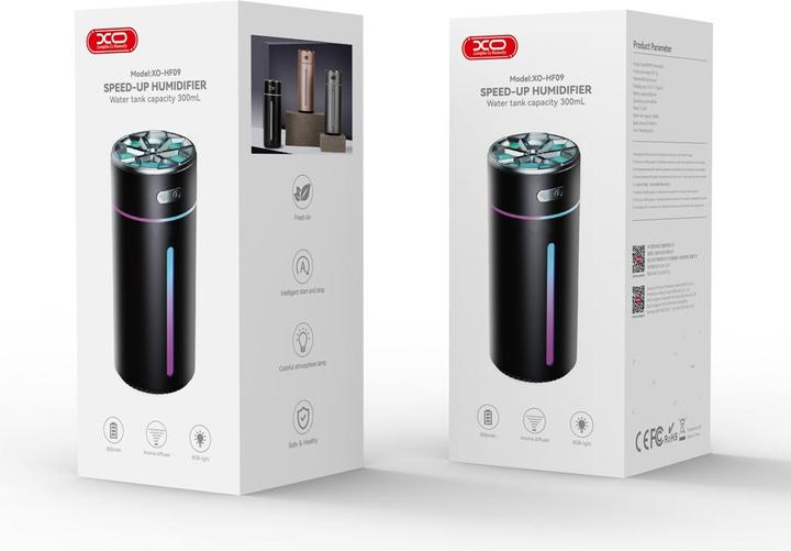 Actual product image xO humidifier HF09 RGB light wireless 300 ml grey