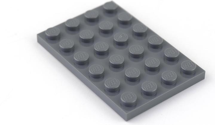Actual product image LEGO 4x6 plates dark gray - 250 pieces - Dark bluish gray plate 3032 (3032, LEGO Accessories)