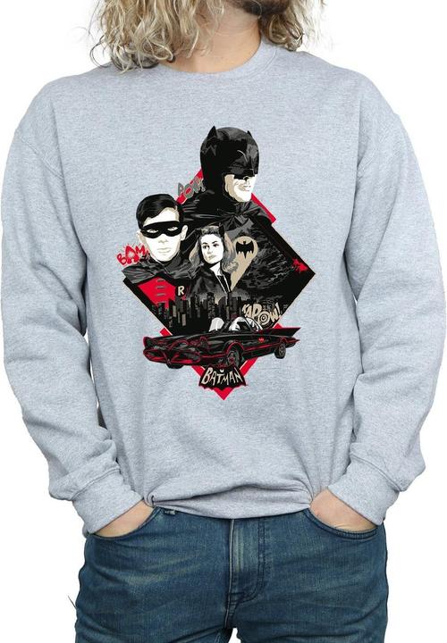 Immagine prodotto Felpa in cotone da uomo Batman Serie TV Personaggi Skyline (L)