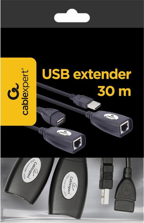 Actual product image Gembird CABLE USB 2.0 A (M)-LAN-A (F) Active extension 30M (CAT5, 0.17 m)