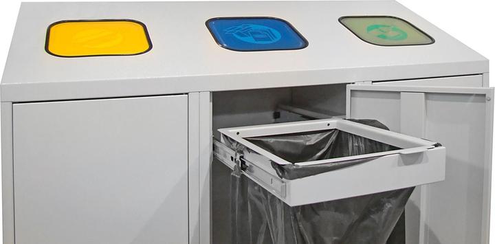 Actual product image ADB Recycling sorting system Waste separator 3x120l (120 l)