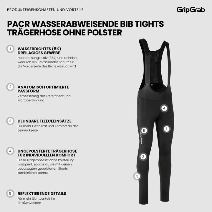 Actual product image GripGrab Thermashell Water-Restant Bib Tights No Pad (XL)