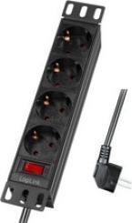 Produktbild LogiLink 10" Steckdosenleiste 4-fach, mit Schalter (4 x, CEE 7/3, 2 m)
