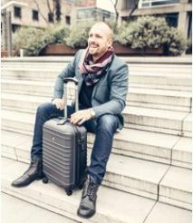 Produktbild JSA Reise-Trolley S Kunststoff schwarz (40 l, Handgepäck (bis 50l))