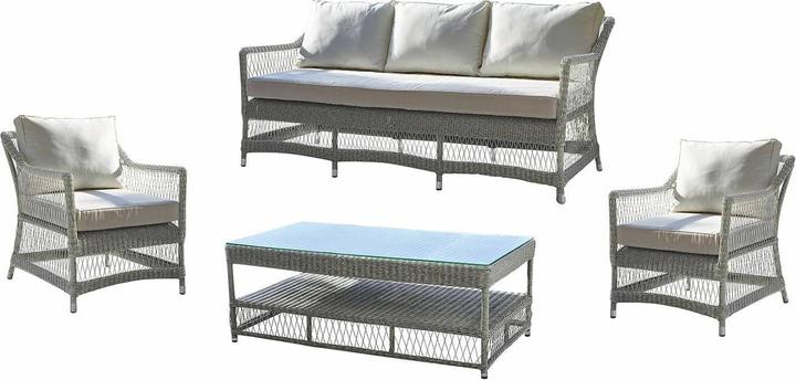 Produktbild Loberon Sitzgruppe Cuchery grau/creme