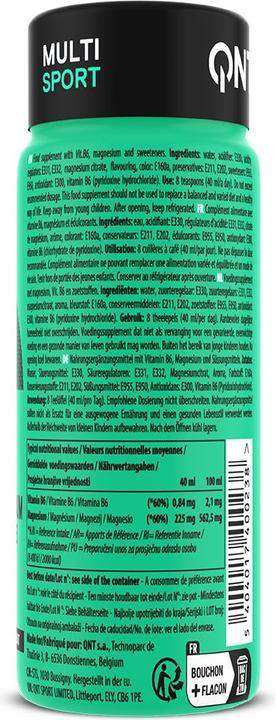 Nährwerte und Zutaten QNT Magnesium Vitamin B6 Shot (Lemon, 12 x)