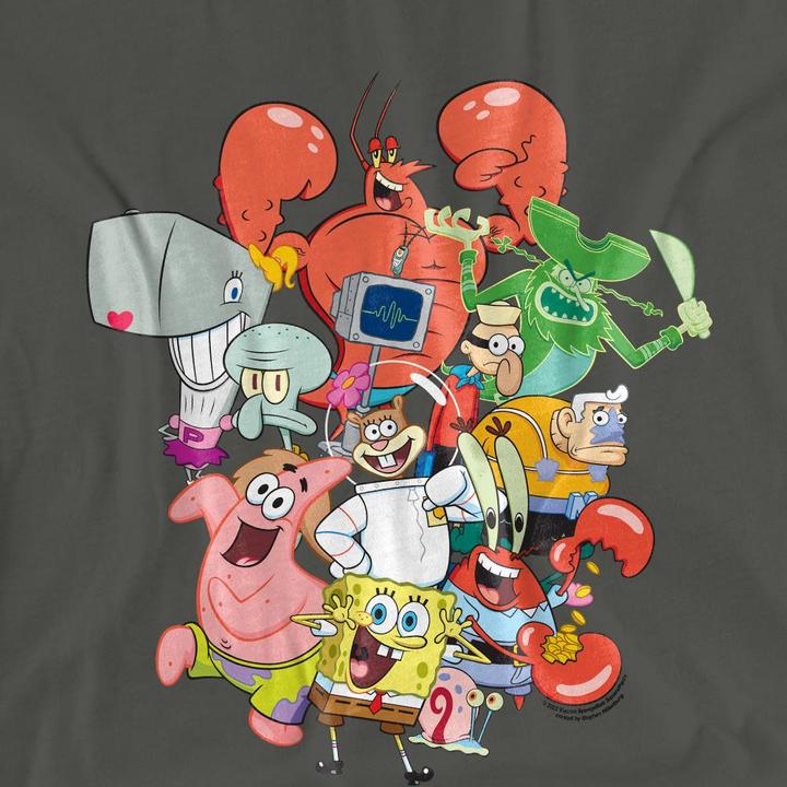 Immagine prodotto Spongebob Squarepants The Whole Gang Maglietta Adulto Unisex (XL)