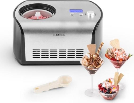 Produktbild Klarstein Snowberry und Choc Eismaschine 1,2l Kühlhaltefunktion EdelstahlLook