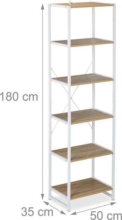Immagine prodotto Relaxdays Standregal (50 x 35 x 180 cm)