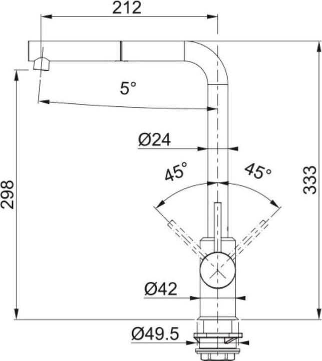 Produktbild Franke Tap Sirius L Side Pull-Out Hp Chr