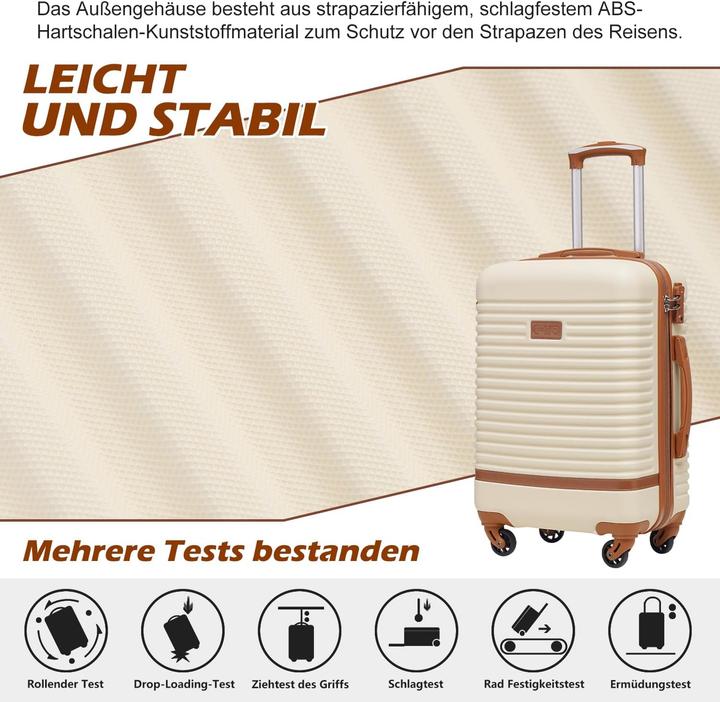 Immagine prodotto Coolife Hartschalen-Trolley Koffer-Set (M (50 - 90l))