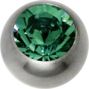Actual product image Bijouteria 1.2mm Titanium piercing part (Swarovski Crystal, Titanium)