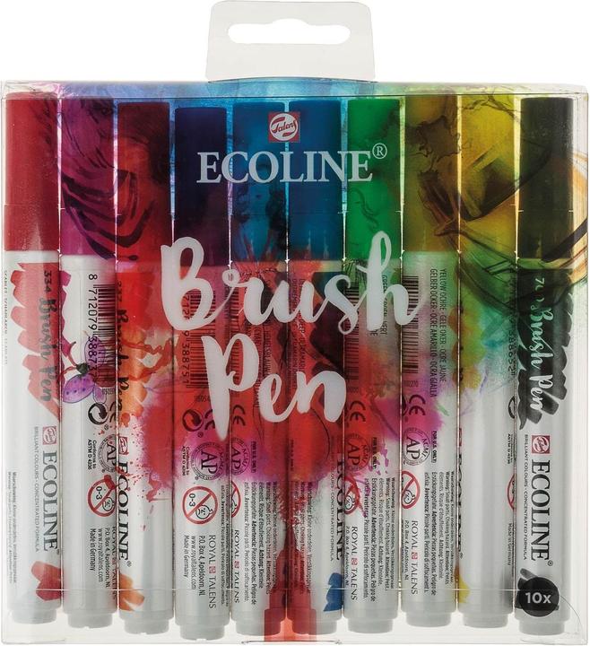 Immagine prodotto Talens Penna a pennello ECOLINE (Multicolore, 10 x)